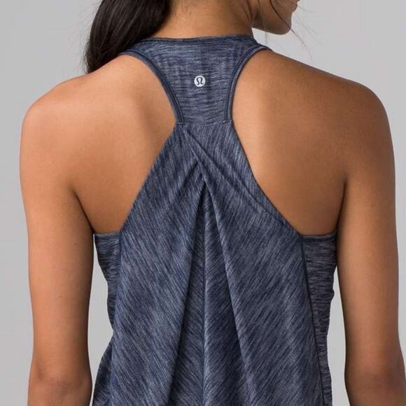 Lululemon Essential Tank In Heathered Deep Navy Size 4 - Picture 4 of 7
